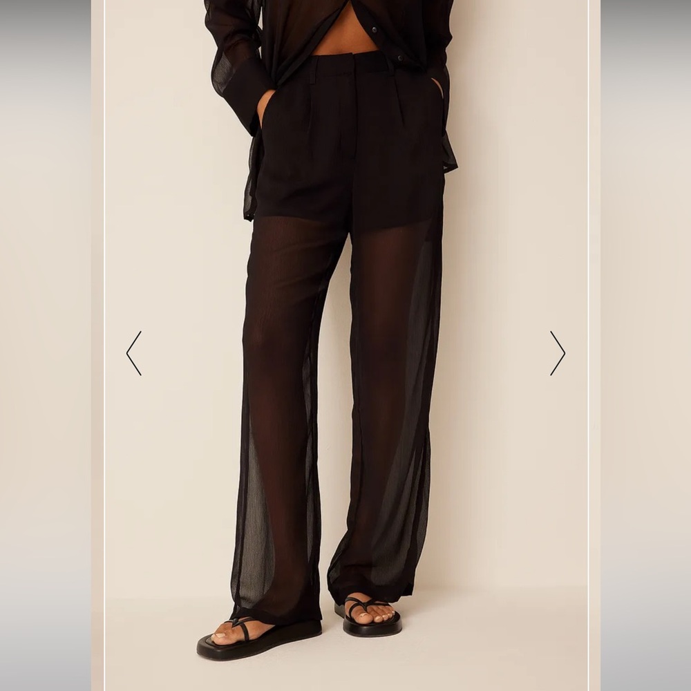 NAKD fashion Sheer Long Trousers - Ramee Strijd colab